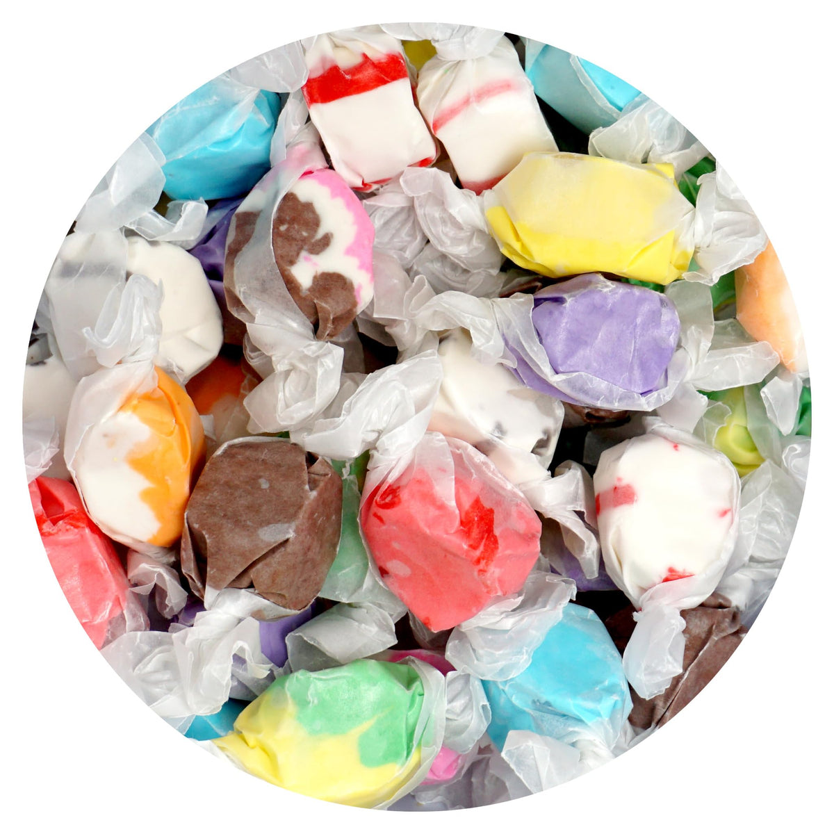 THE HAMPTON CANDY COMPANY Salt Water Taffy Assorted Mix – 3 lb Bulk Bag, 10 Flavors