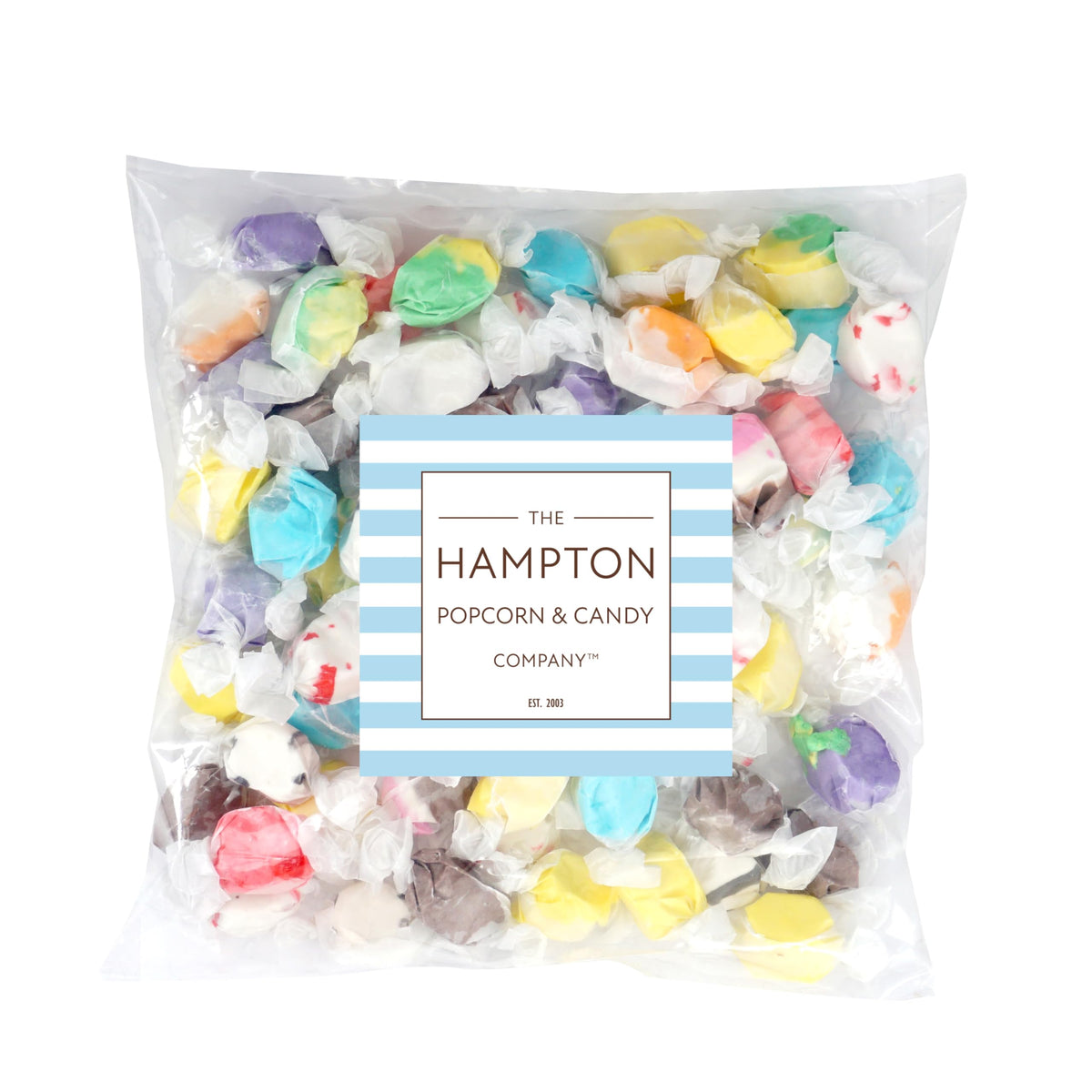 THE HAMPTON CANDY COMPANY Salt Water Taffy Assorted Mix – 3 lb Bulk Bag, 10 Flavors
