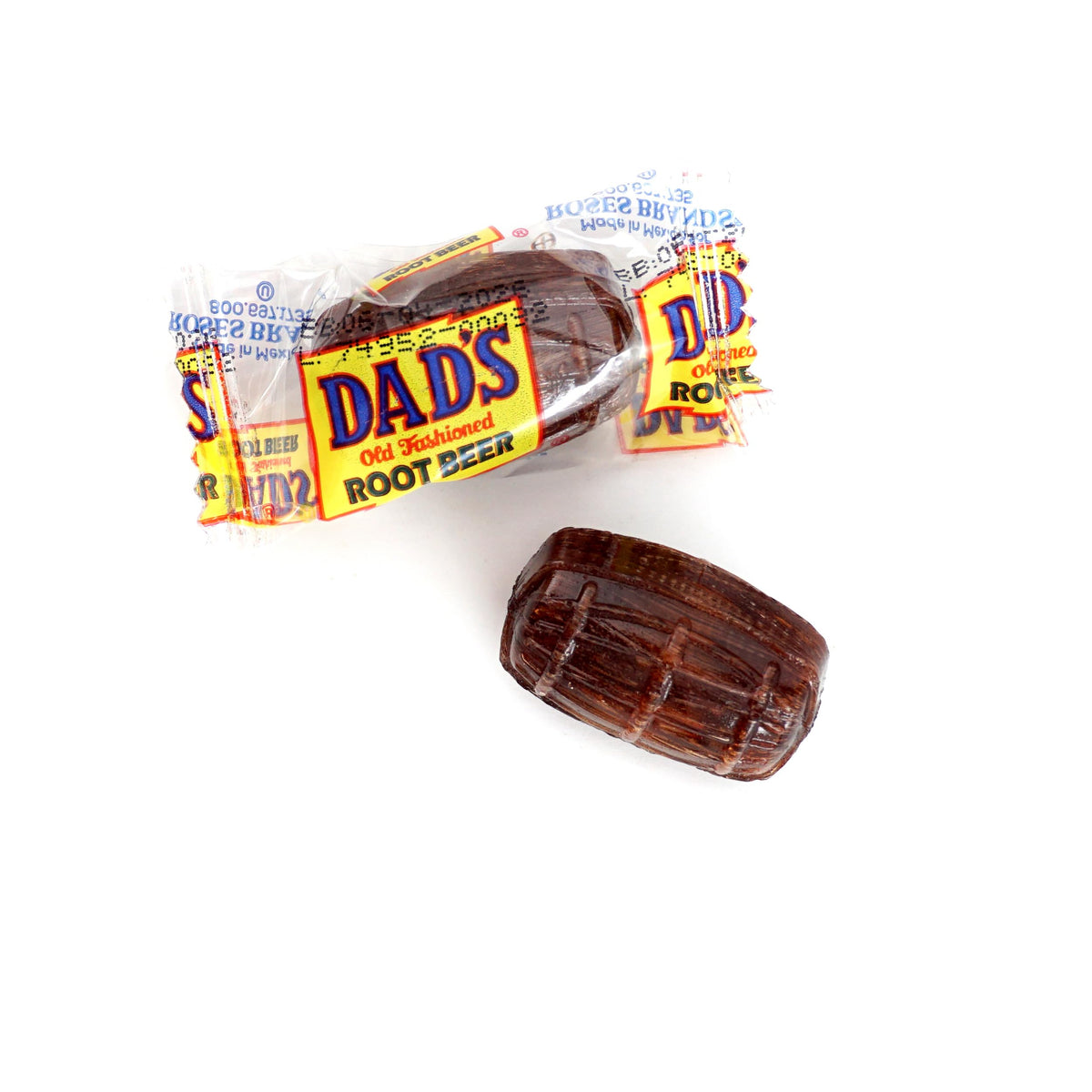 Dad's Root Beer Barrel Hard Candy – 4lb Bulk Bag (Approximately 200 pcs) | The Hampton Candy Company