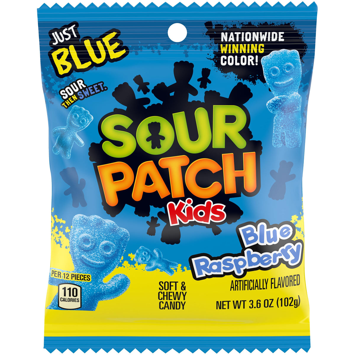 Sour Patch Kids Blue Raspberry 3.6 oz Bags (12-Pack) | The Hampton Candy Company