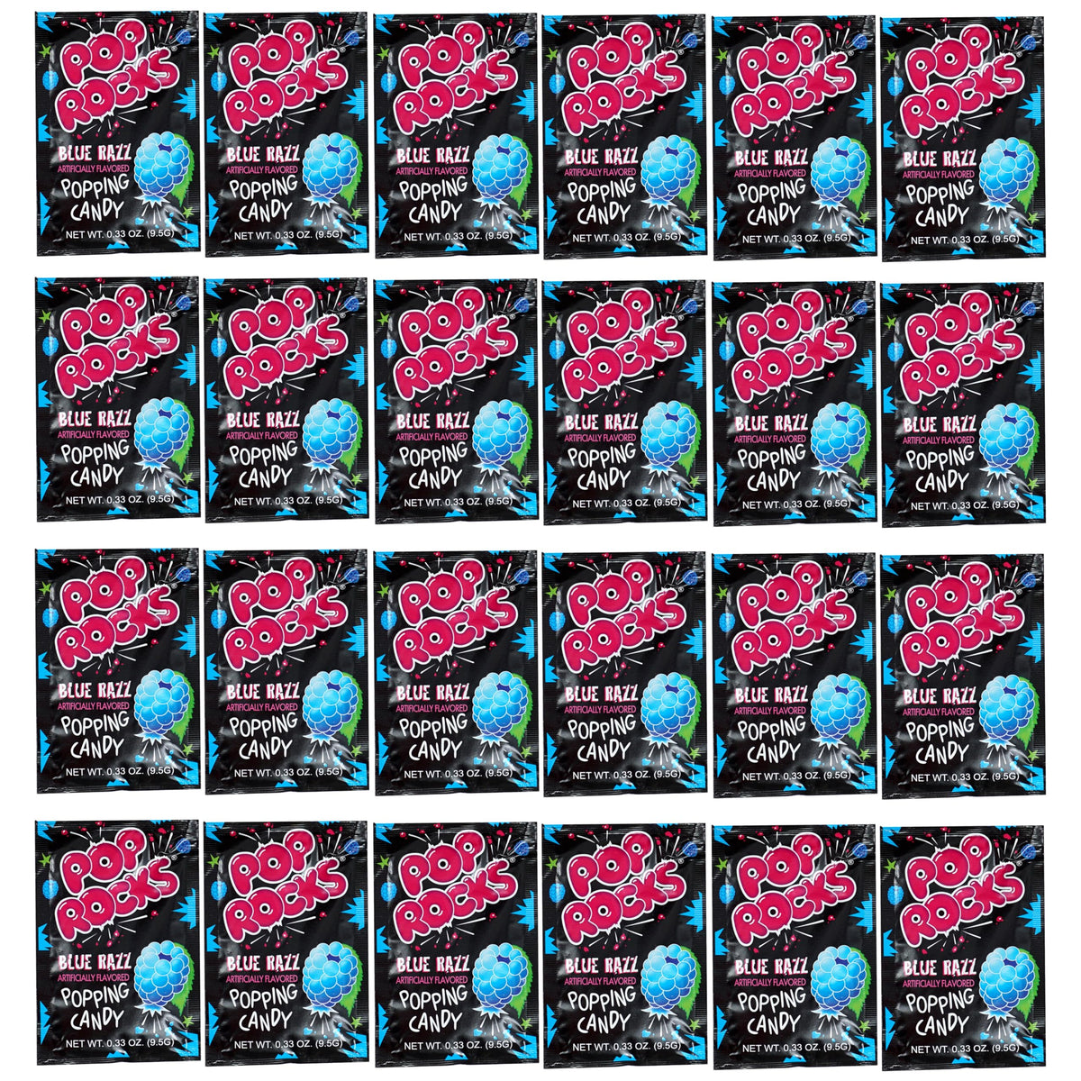 Pop Rocks Blue Razz Popping Candy — 24 Pack | The Hampton Candy Company