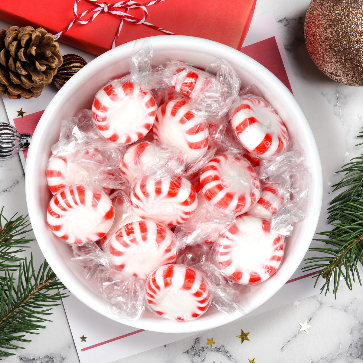 Starlight Peppermint Candy, 5 Pound Bulk – Individually Wrapped Mints | The Hampton Candy Company