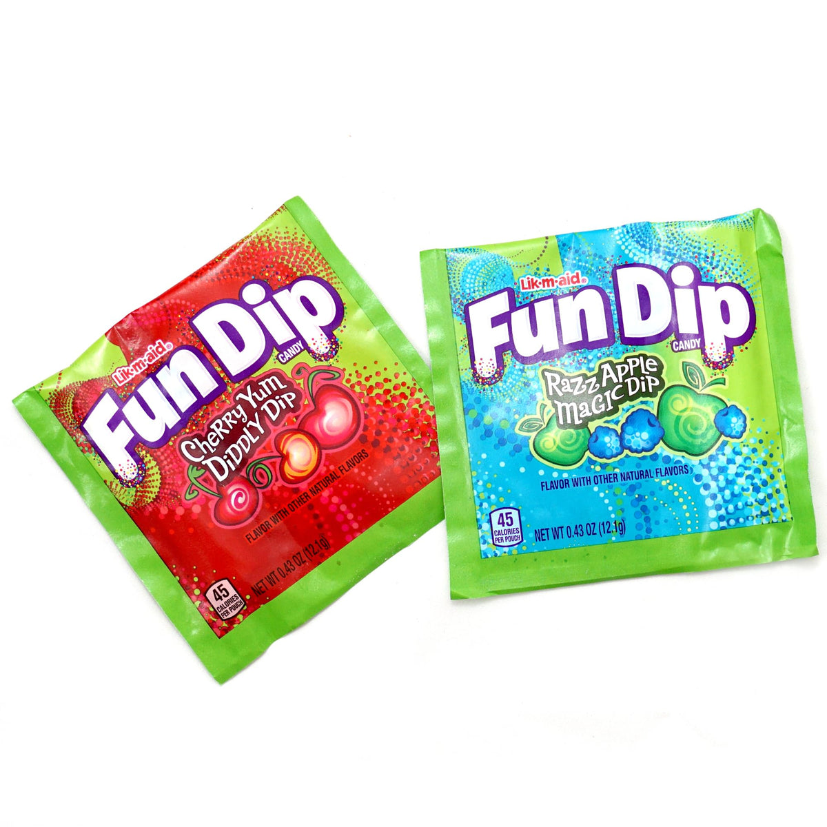 Lik-M-Aid Fun Dip 48 Pack Bulk Case – Cherry Yum & Blue Razz | The Hampton Popcorn Company