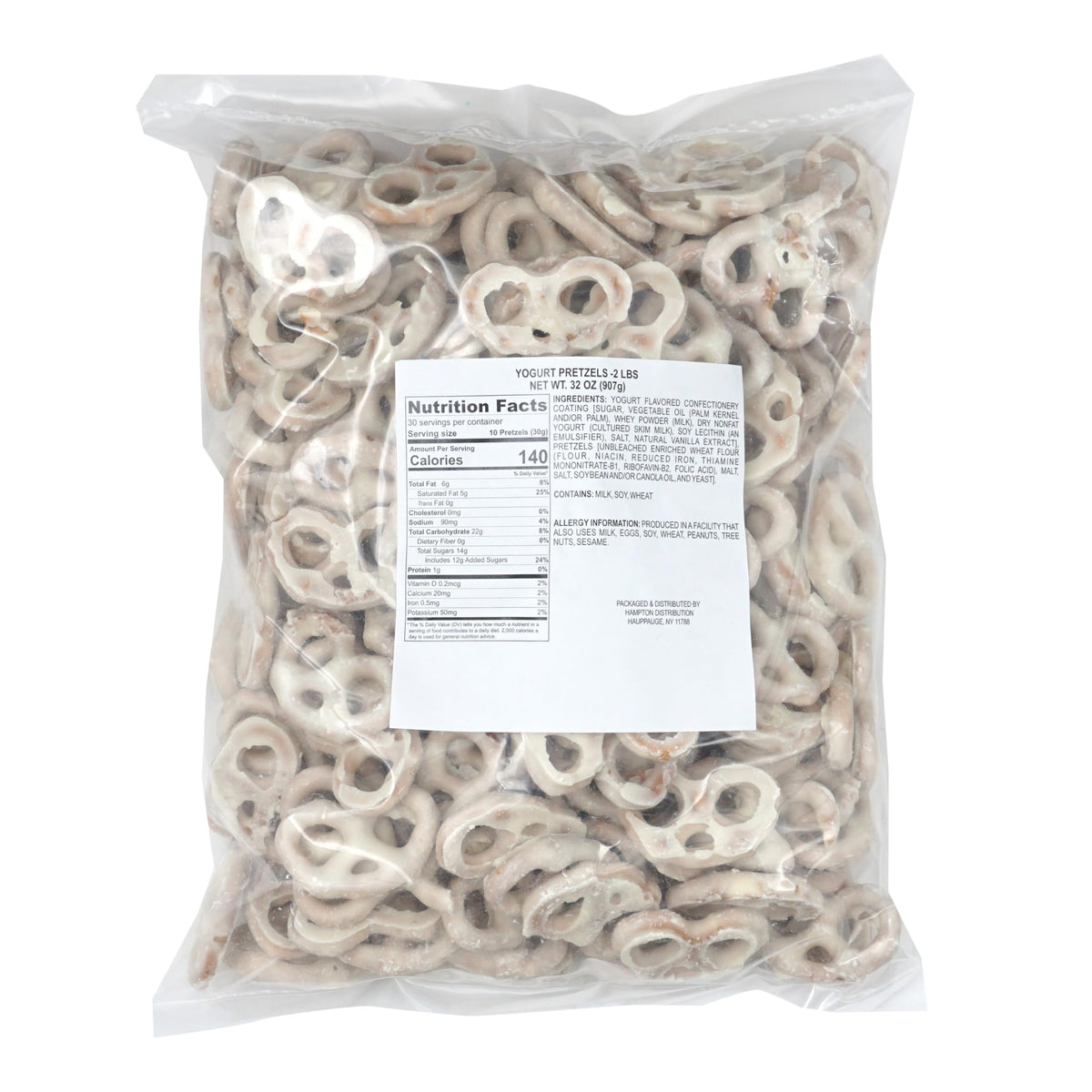 Yogurt Covered Pretzels - 2 Pound Bulk Bag | The Hampton Candy Company