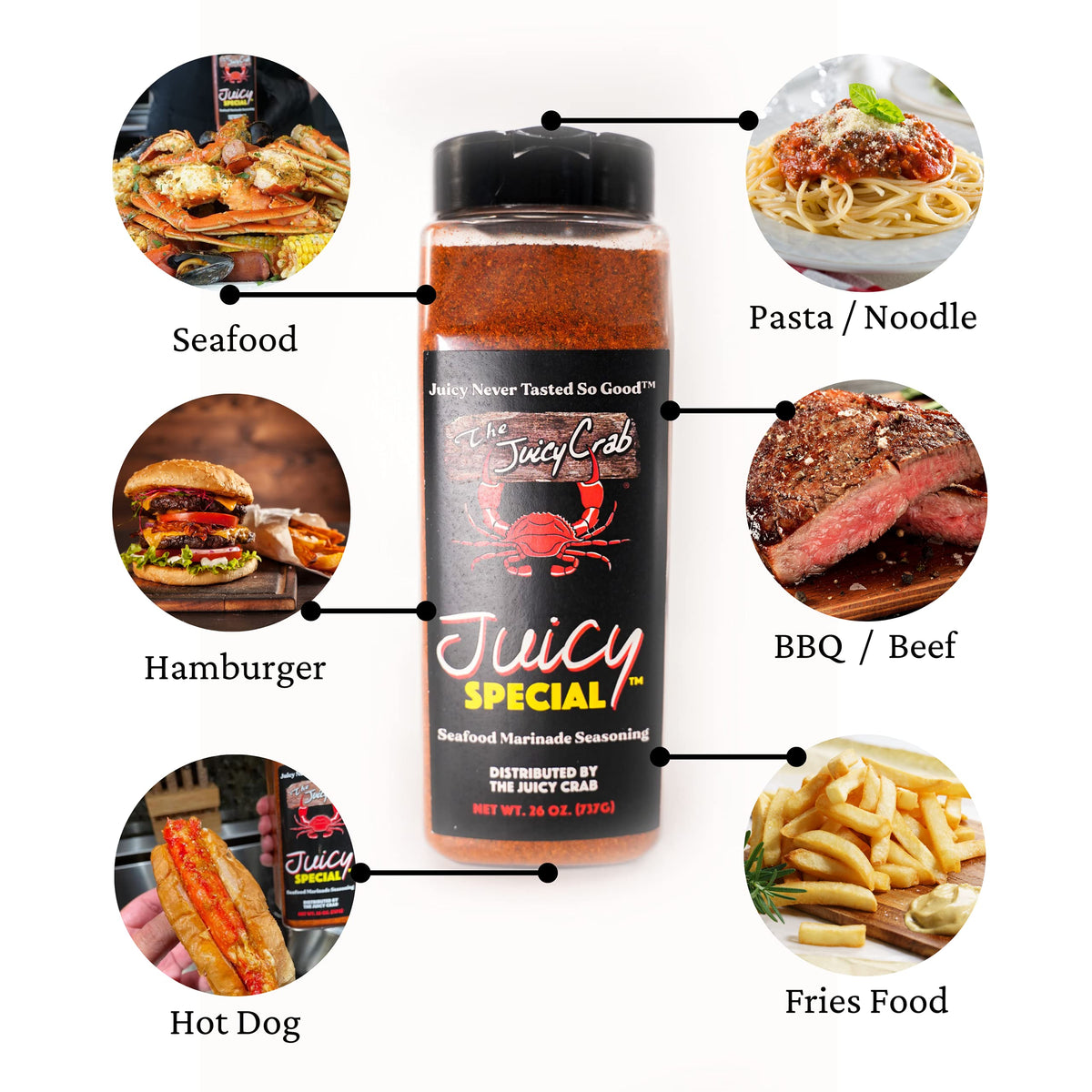 Juicy Special Cajun Seafood Marinade Seasoning by The Juicy Crab | 26oz (737g)
