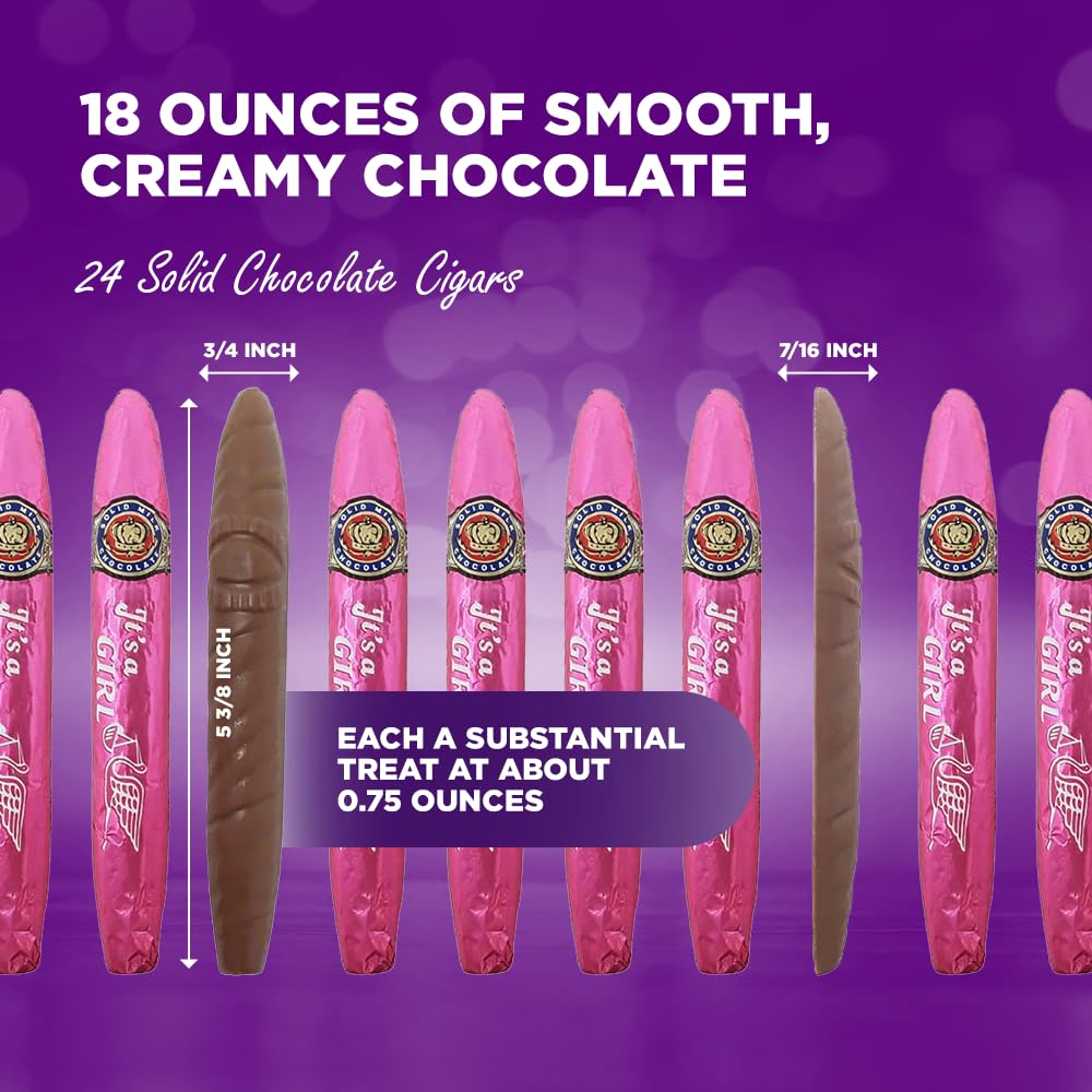 Madelaine Solid Premium Milk Chocolate Cigars – 24 Count Baby Shower Favors | The Madelaine Chocolate Company