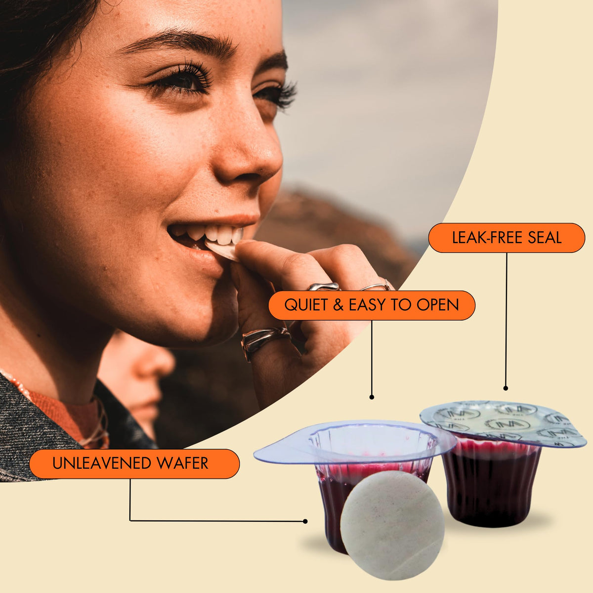 The Miracle Meal Pre-filled Communion Cups & Wafer Set – Box of 100 | Ready to Serve