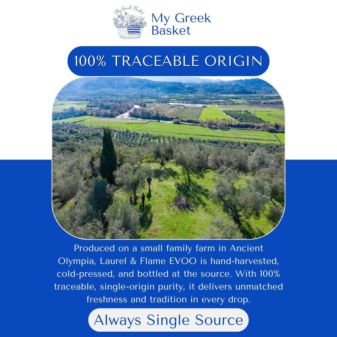 Laurel & Flame Fresh EVOO | The Olive Temple | Single Origin Greek Olive Oil