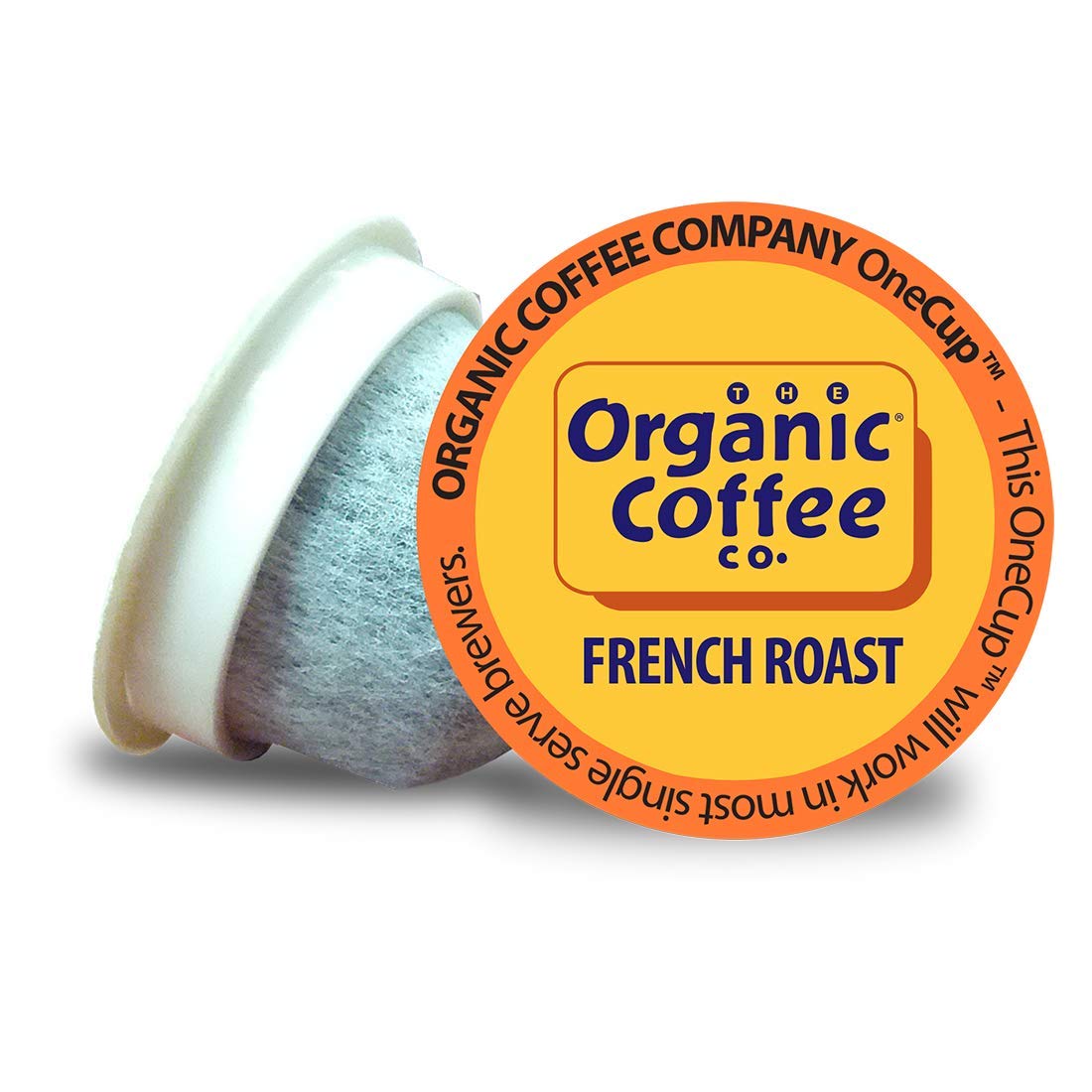 THE ORGANIC COFFEE CO. Compostable OneCup Pods – French Roast, 36 ct | Keurig 2.0 Compatible | USDA Organic