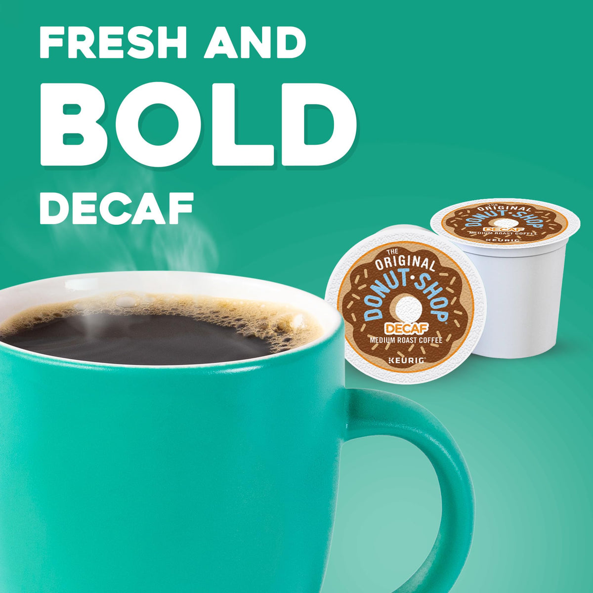 The Original Donut Shop Decaf K-Cup Pods - Medium Roast, 48 Count (Keurig Compatible)