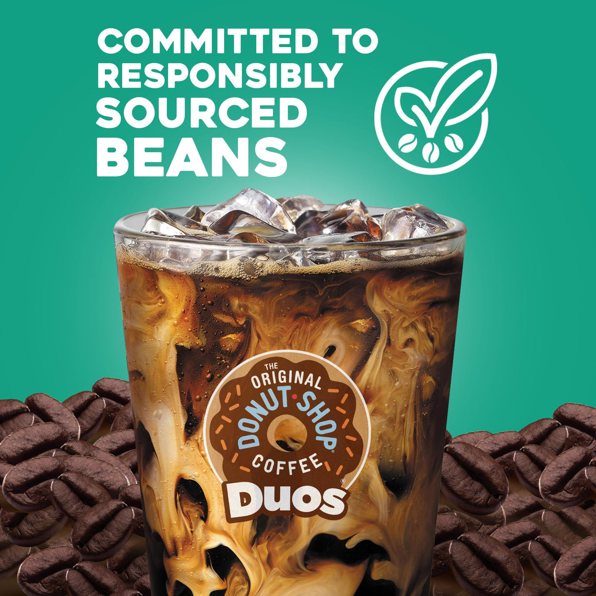 The Original Donut Shop ICED Duos Cookies + Caramel Coffee K-Cups — 60 Count (6 Packs of 10)