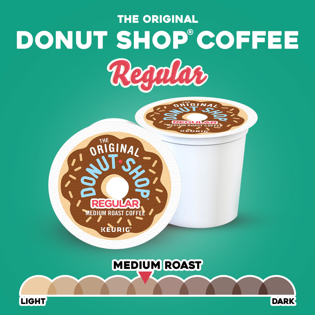 The Original Donut Shop Regular K-Cup Pods – Medium Roast, 72 Count, Keurig Compatible