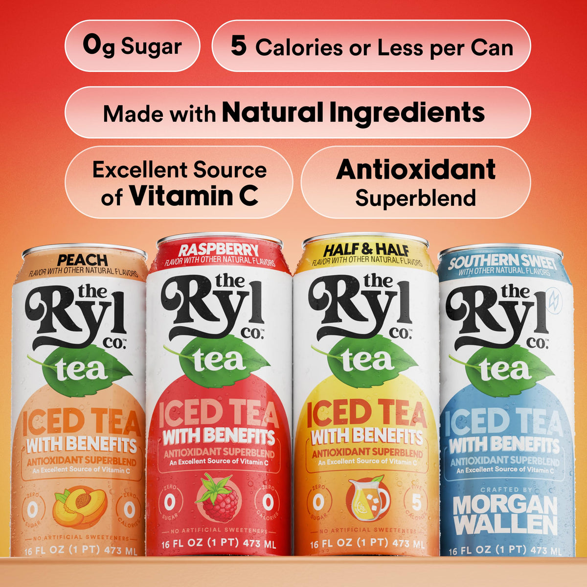 Ryl Iced Tea Variety Best Sellers – Zero Sugar, Antioxidant Superblend, Low Calorie | The Ryl Co