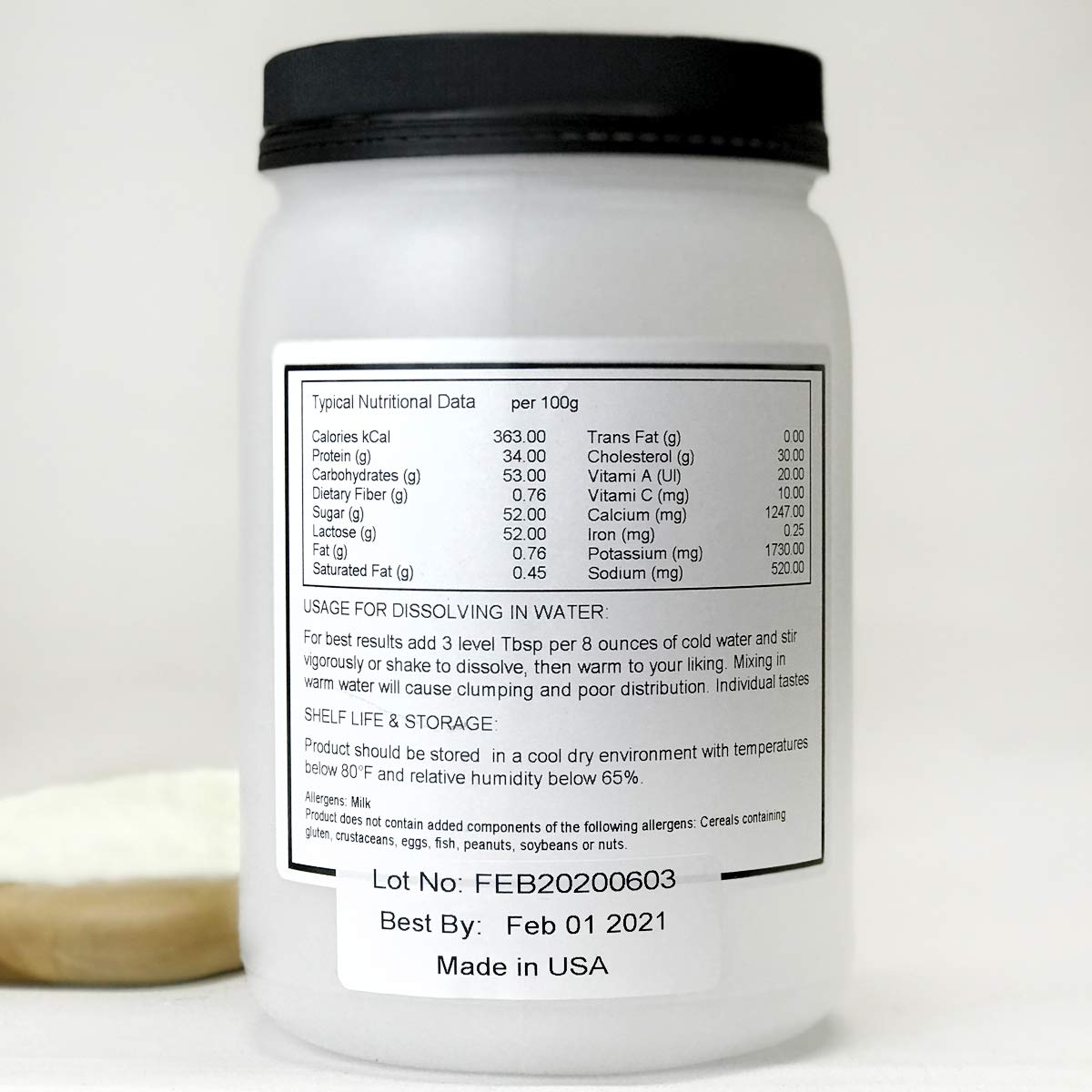 Non-Fat Dry Milk Powder, Grade A | High-Heat Pasteurized, Non-GMO, Gluten-Free | The Sausage Maker