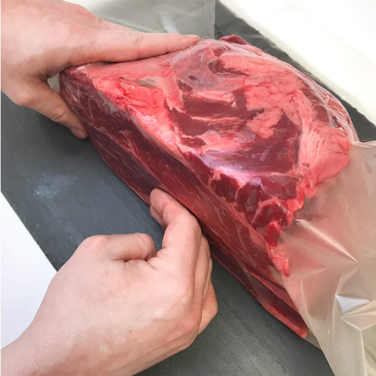 The Sausage Maker 3 Dry Age Bags for Meat – Home Dry Aging Kit with Netting Roll, 24x24 inches, Up to 16 Lbs