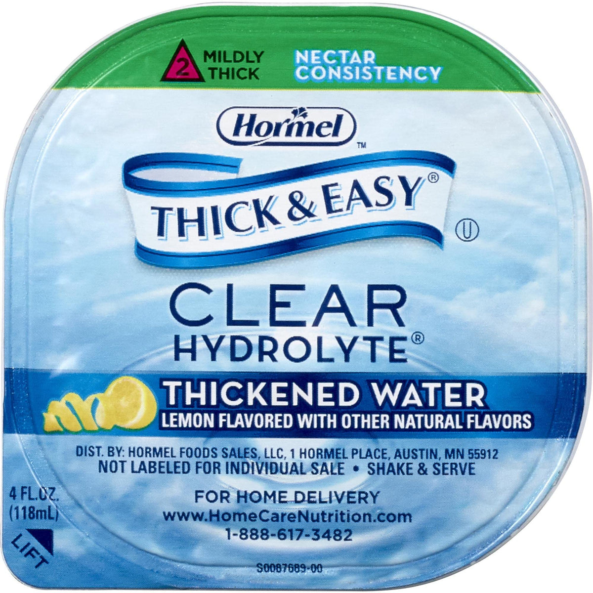 Thick & Easy Hydrolyte Lemon Thickened Water 4 oz Cup – 24 Count