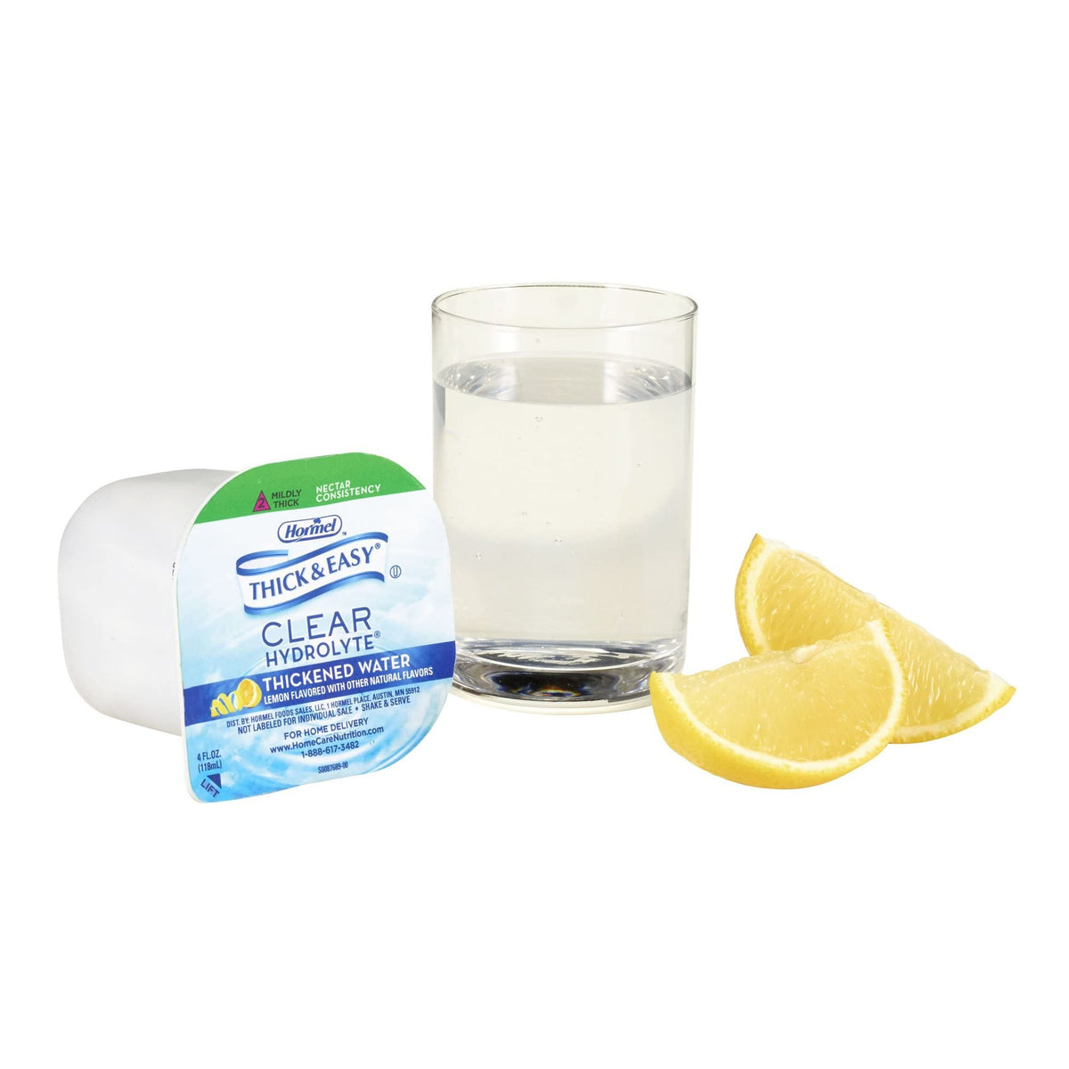 Thick & Easy Hydrolyte Lemon Thickened Water 4 oz Cup – 24 Count
