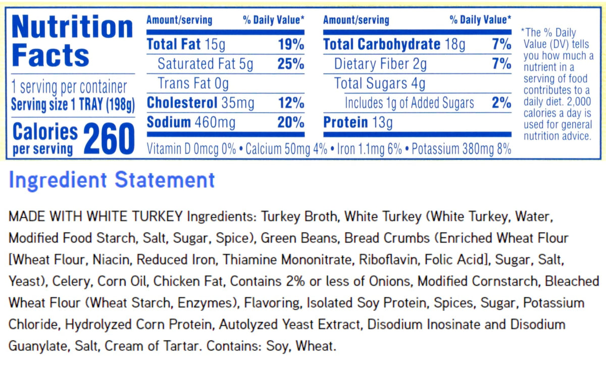 Thick & Easy Purees 7 oz Bowl – Turkey with Stuffing & Green Beans