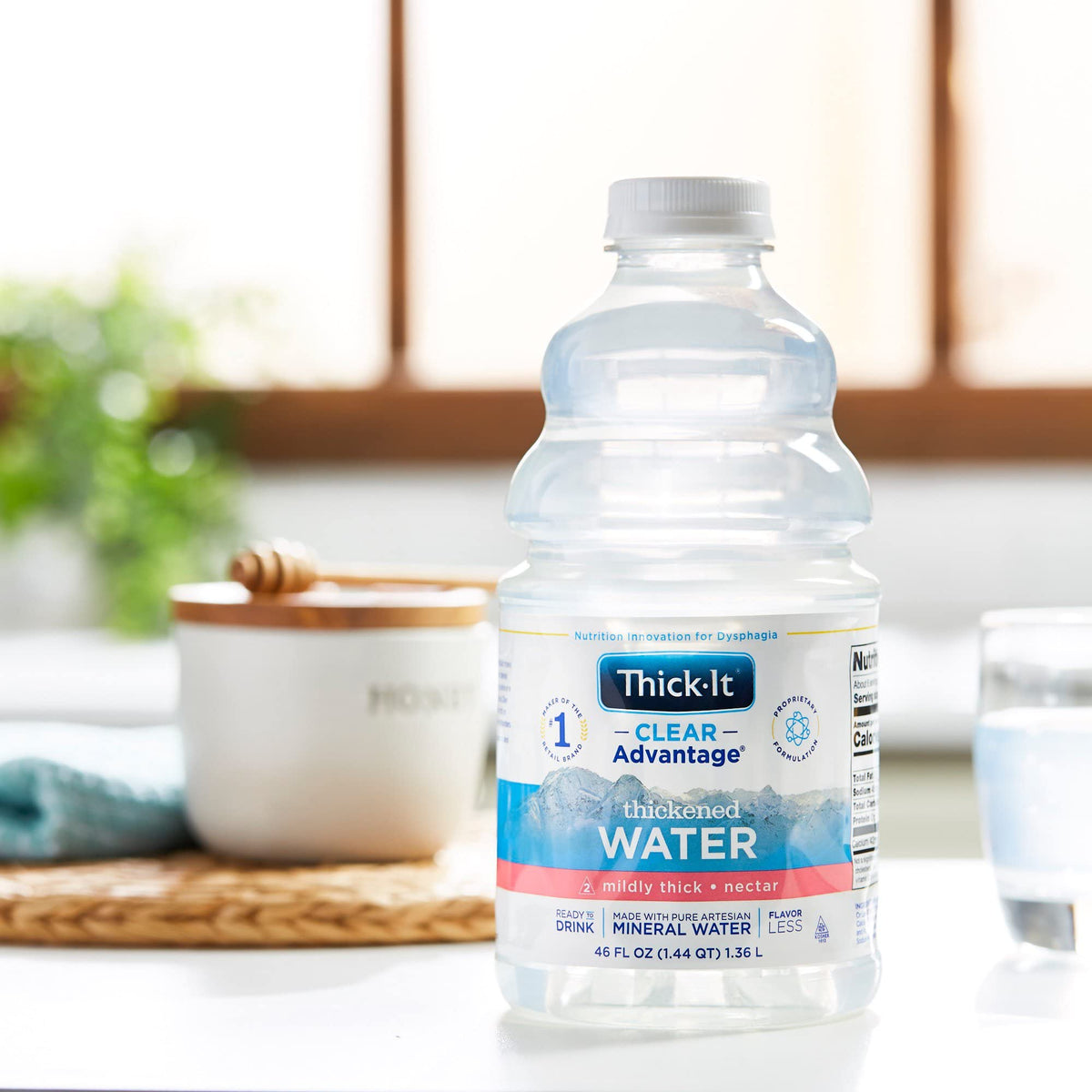 Thick-It Clear Advantage Mildly Thick Water (Nectar) - Ready-to-Drink, 46 oz