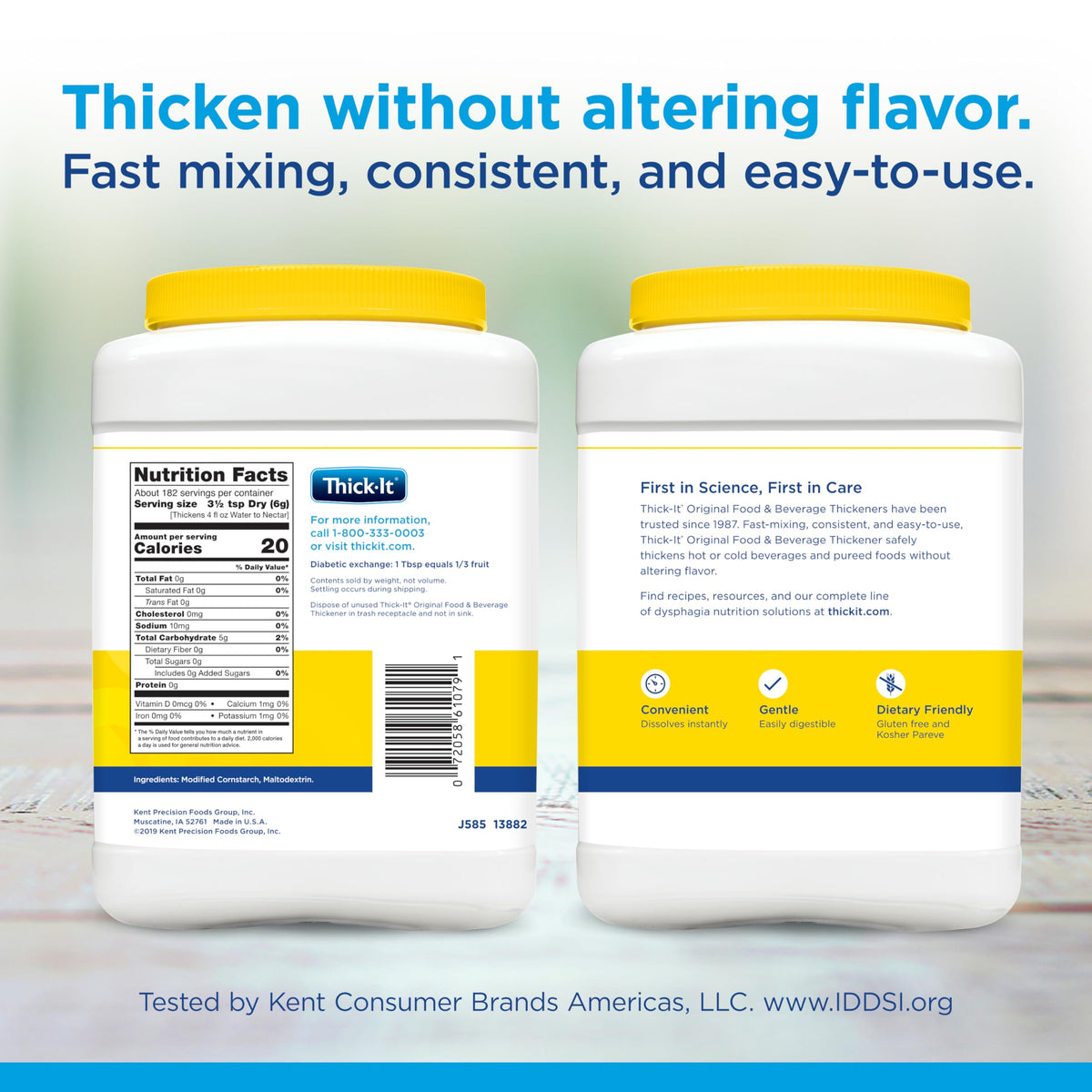 Thick-It Original Thickener – Flavorless, Instant Dissolve for Dysphagia (IDDSI) – 36 oz Canister, 2-Pack
