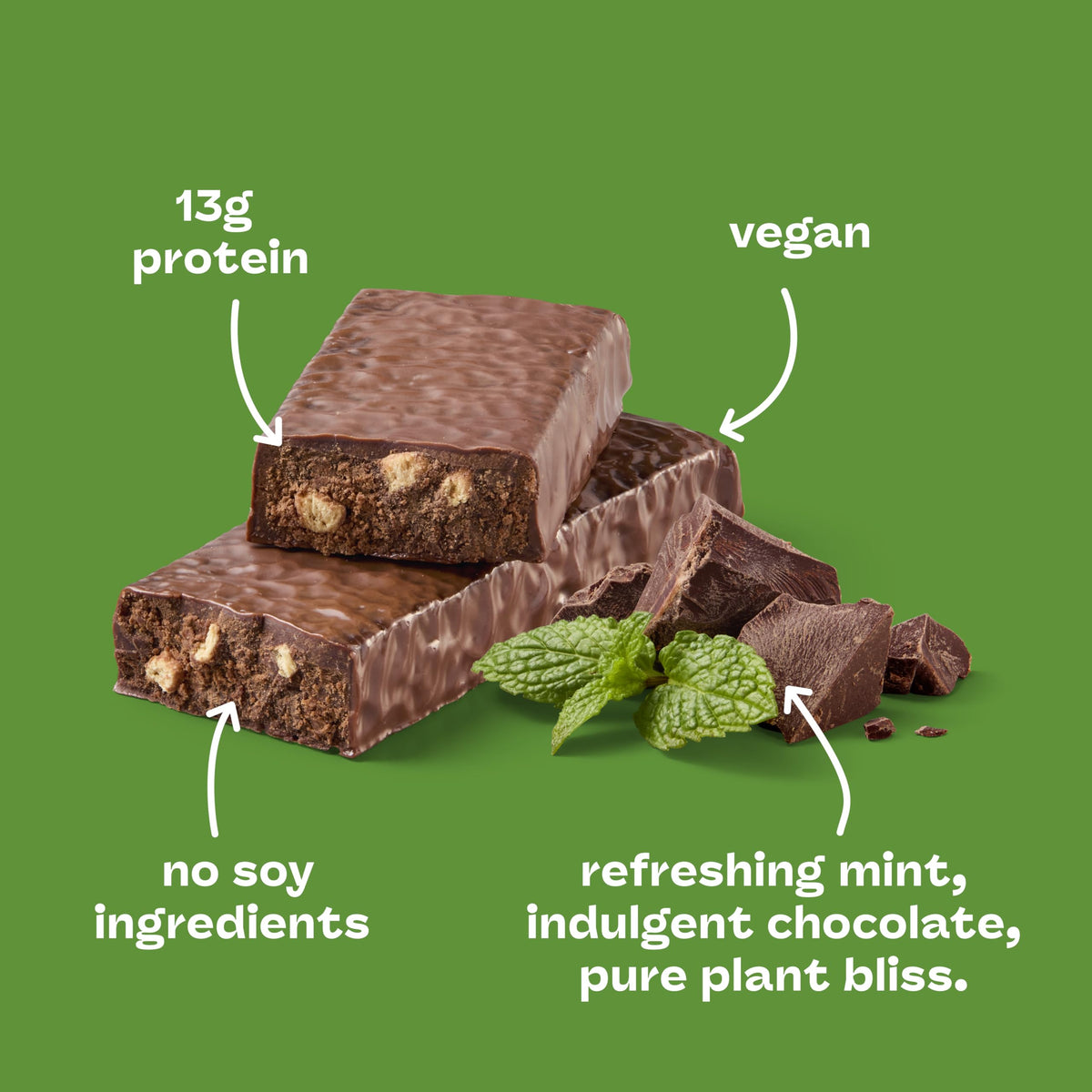 think! Vegan Protein Bars – Chocolate Mint, 13g Protein, 5g Sugar, 10 Count