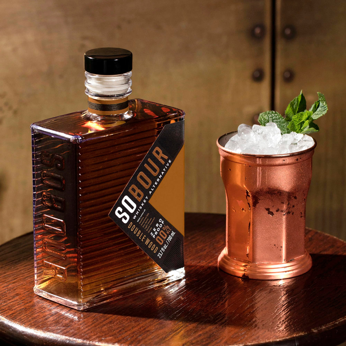SOBOUR Doublewood Non Alcoholic Whisky 0.0% ABV | Vegan, Halal, Gluten Free | Think Distributors