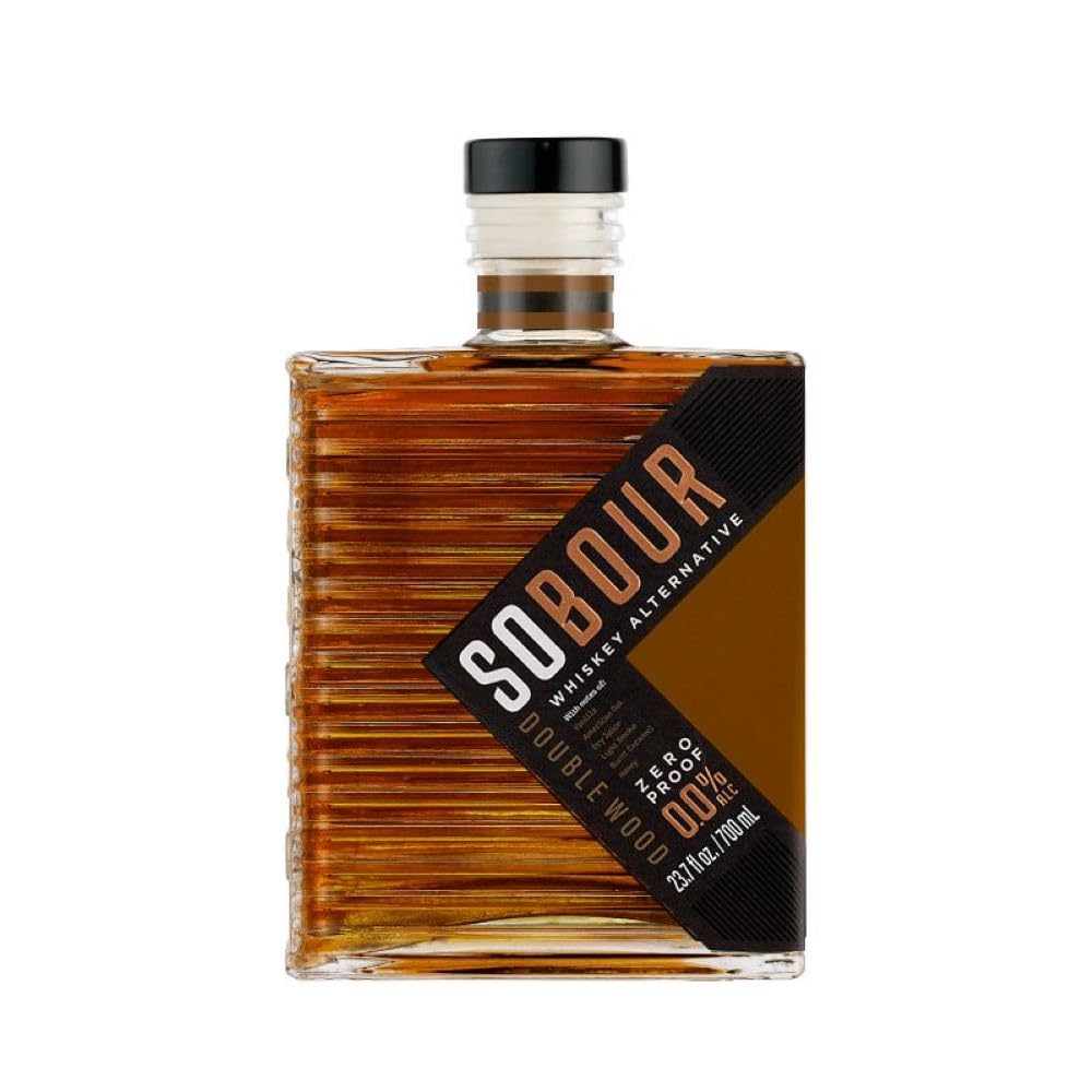 SOBOUR Doublewood Non Alcoholic Whisky 0.0% ABV | Vegan, Halal, Gluten Free | Think Distributors