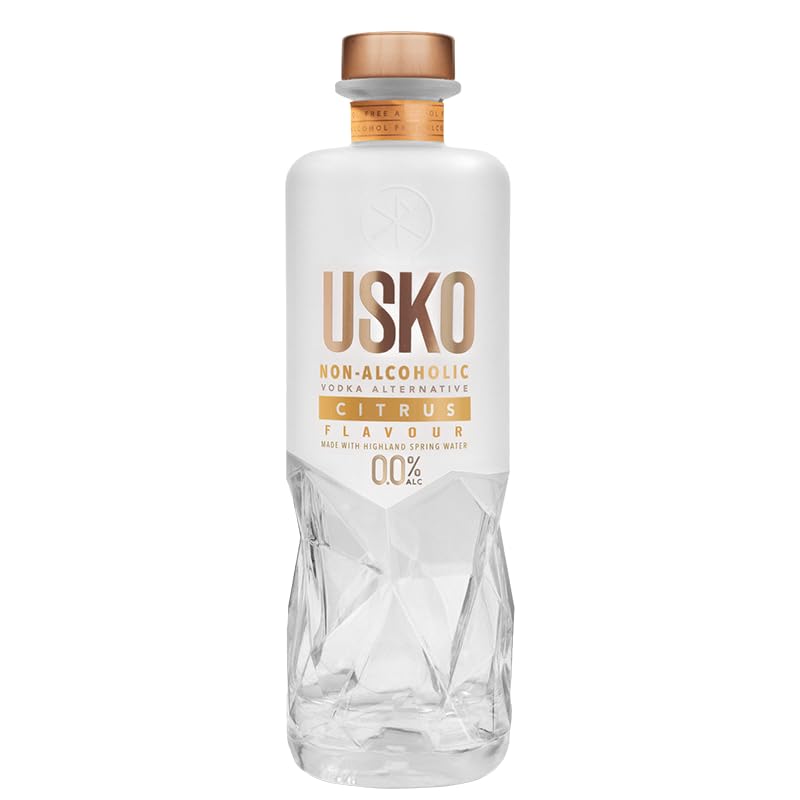 USKO Citrus Non-Alcoholic Vodka 0.0% ABV – Lemon Lime Twist & Cucumber Breeze (700ml)