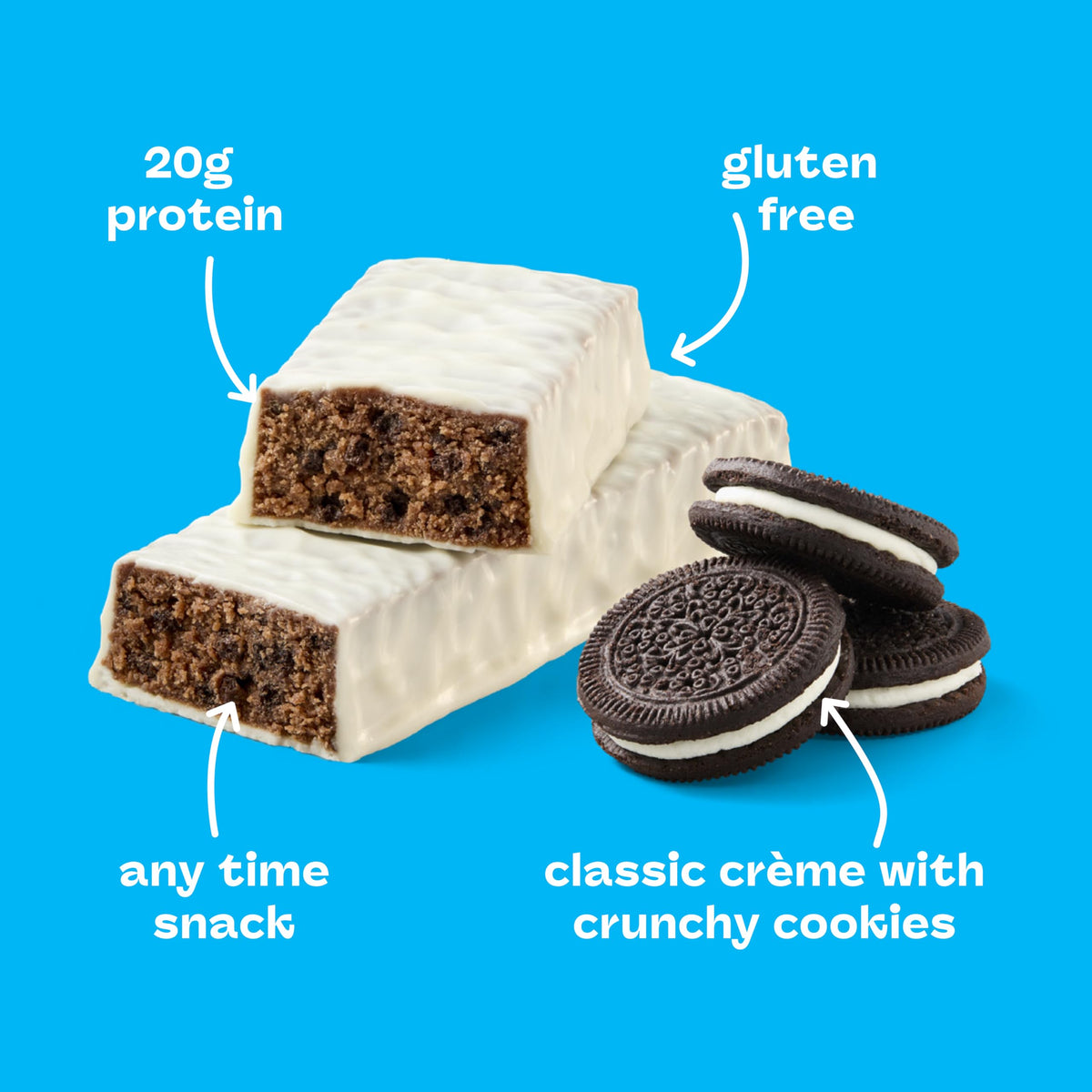 think! Cookies and Créme Protein Bars – 20g Protein, Gluten Free, Kosher, 2.1 oz, 10 Count