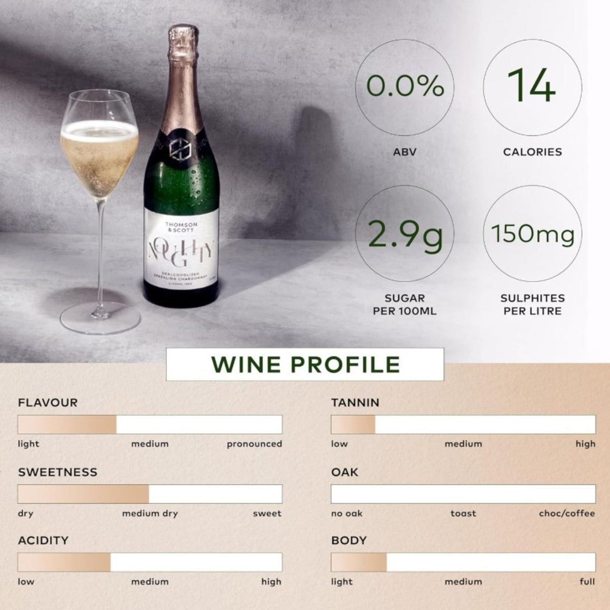 Thomson & Scott Noughty Sparkling Wine Celebration Bundle – Rosé + Chardonnay, 0% ABV, Organic