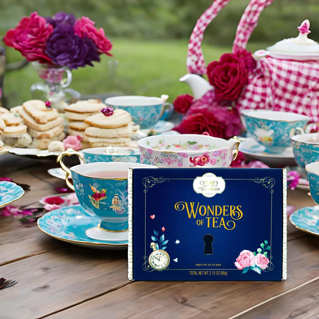 Thoughtfully Alice’s Adventures in Wonderland Tea Gift Set – 90 Bags, 6 Flavors