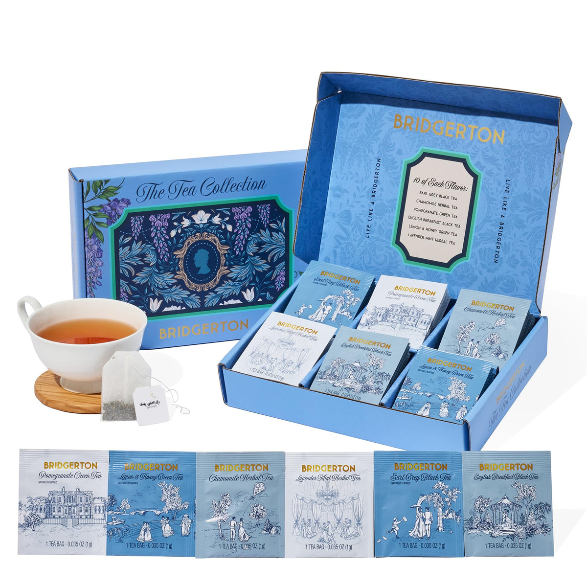 Bridgerton Tea Collection Gift Set | Officially Licensed, 60 Premium Tea Bags