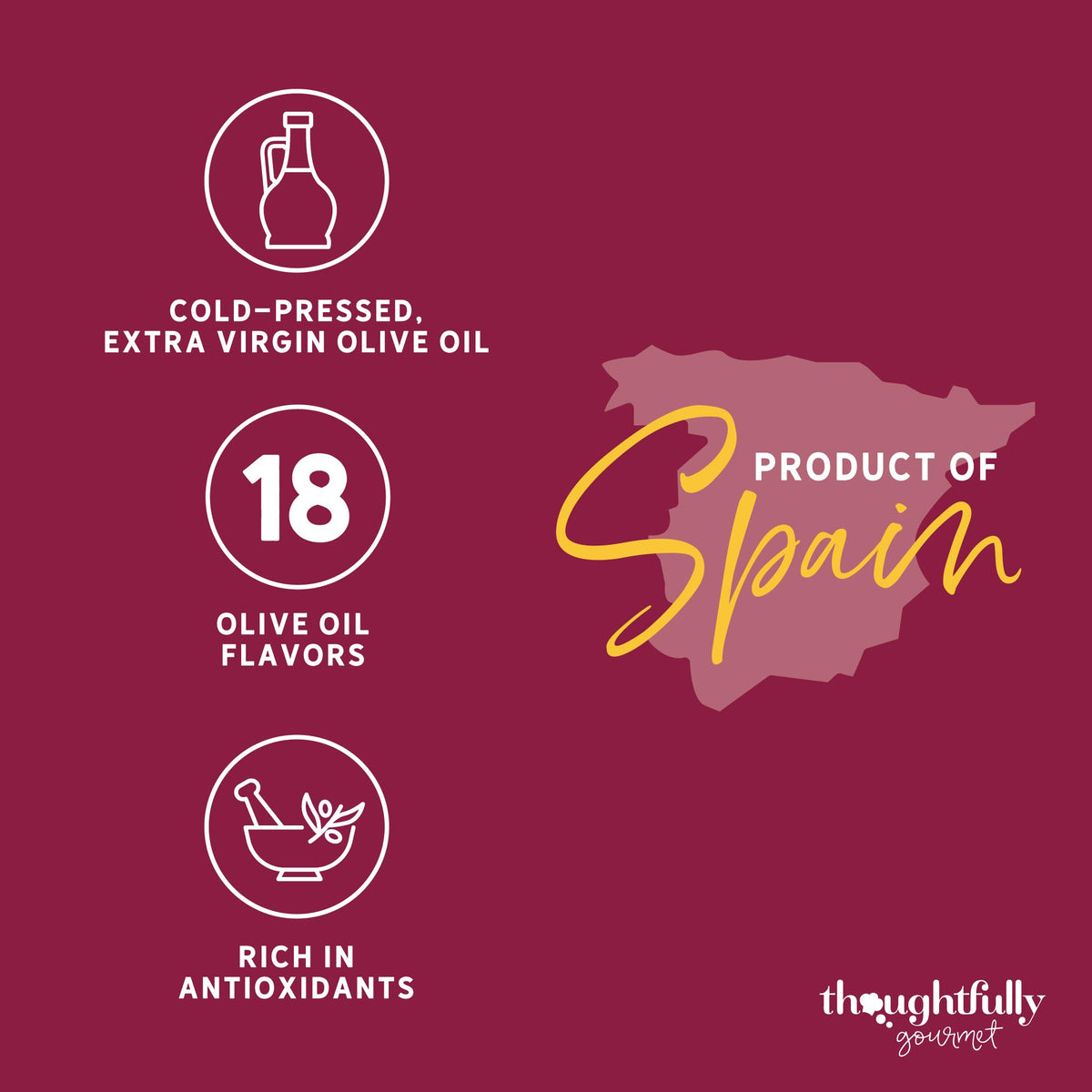 Thoughtfully Gourmet Olive Oil Sampler Gift Set – 18 Flavored Spanish EVOO Bottles