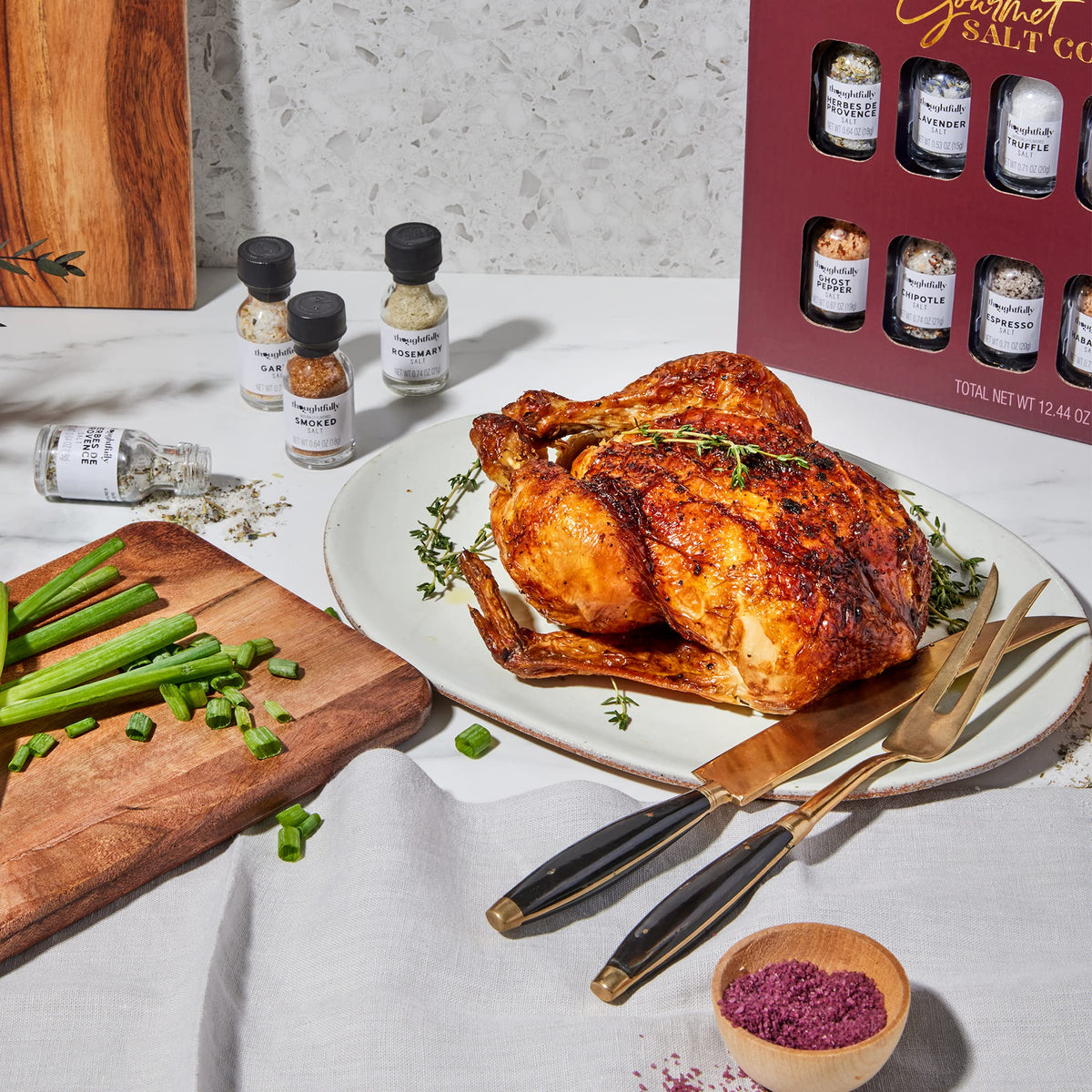 Thoughtfully Gourmet Salt Sampler Collection — 18 Flavored Salts Gift Set (Vegan)
