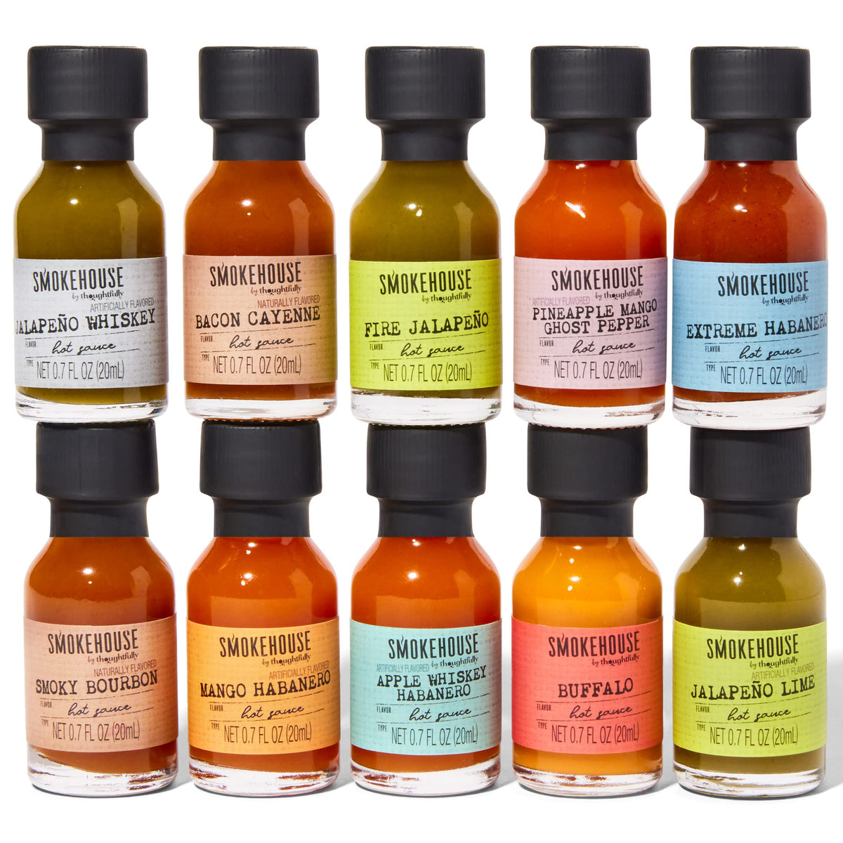 Thoughtfully Smokehouse Gourmet Hot Sauce Gift Set – 10 Flavors