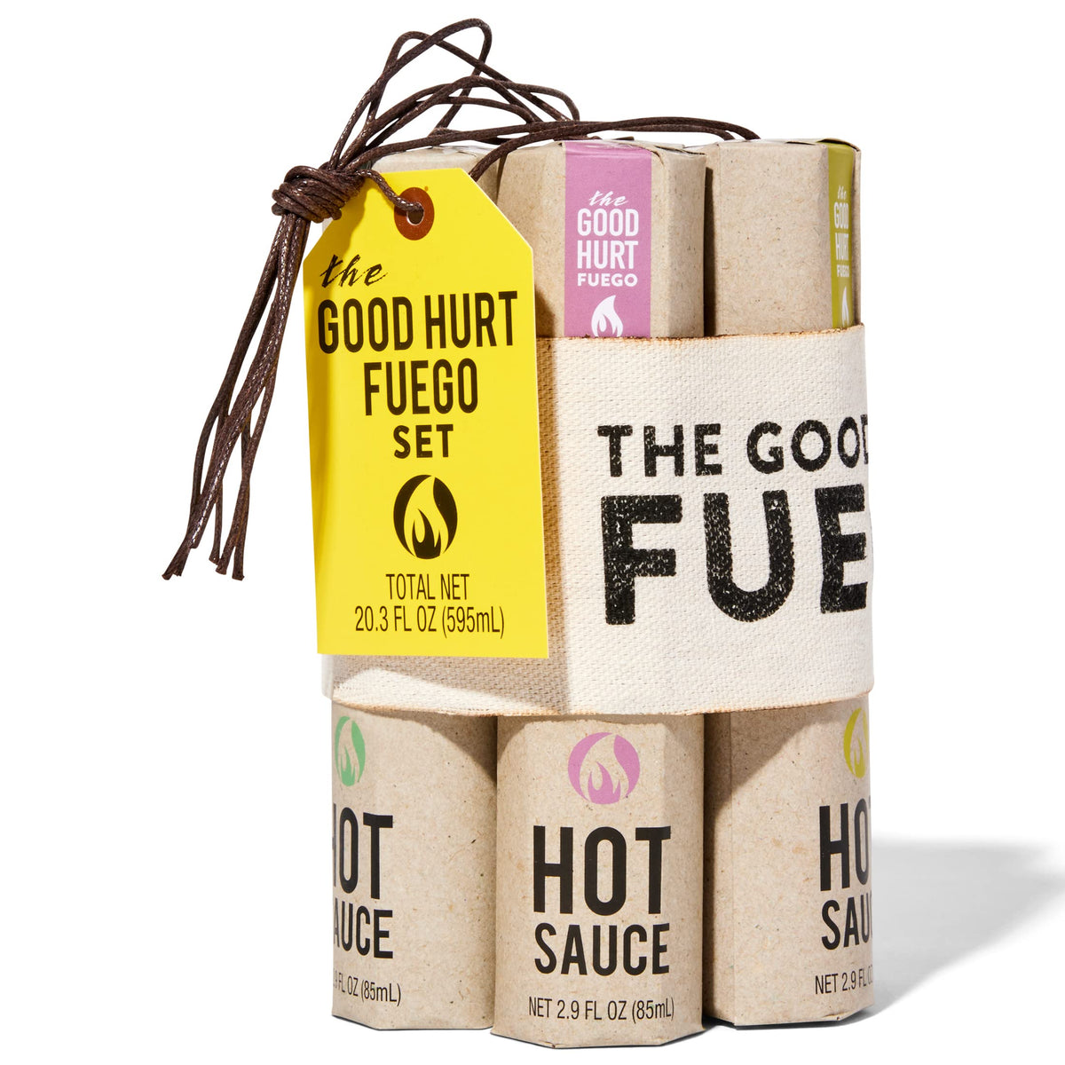 Thoughtfully The Good Hurt Fuego Hot Sauce Sampler Gift Set — 7 Flavors