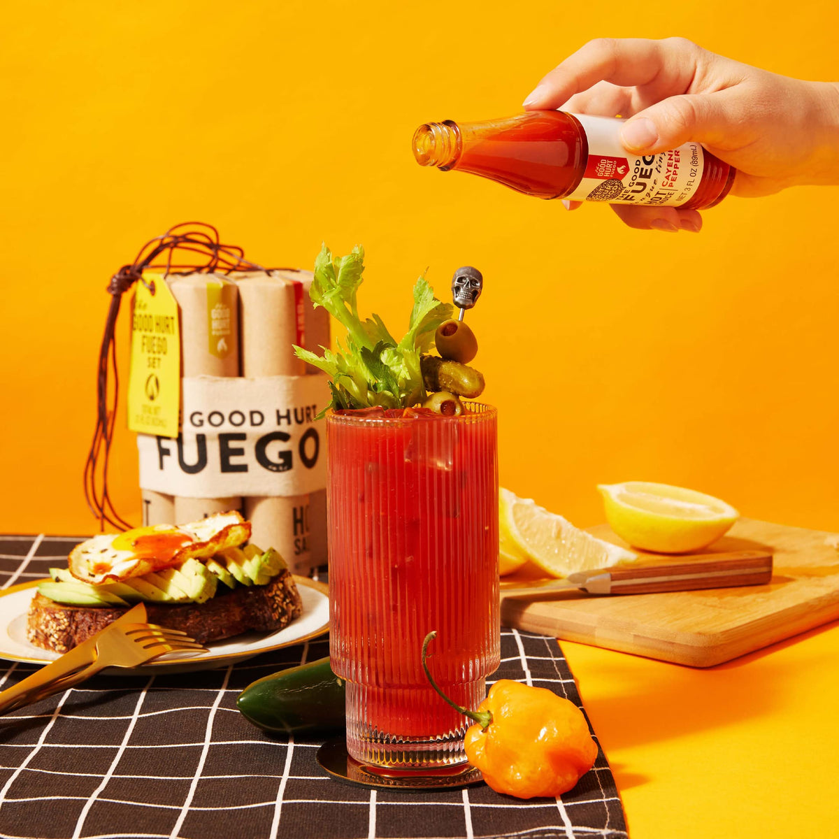 Thoughtfully The Good Hurt Fuego Hot Sauce Sampler Gift Set — 7 Flavors