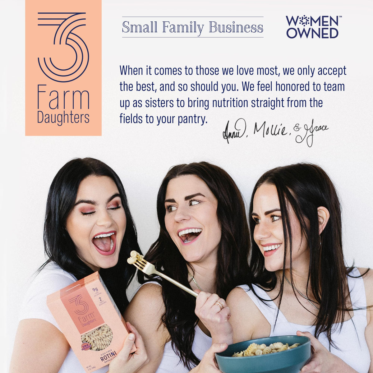 Three Farm Daughters High Fiber Pasta Variety Pack – Penne, Elbow, Rotini & Cavatappi, Low GI, Non-GMO, Low Net Carb, Made in USA, 12 oz (4 Pack)