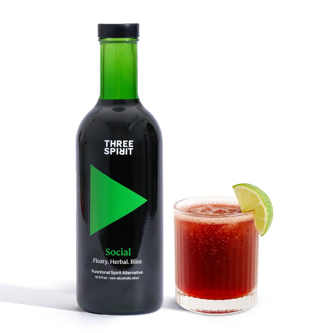 Three Spirit Social – Non-Alcoholic Adaptogenic Spirit (50cl) | Vegan, Gluten-Free