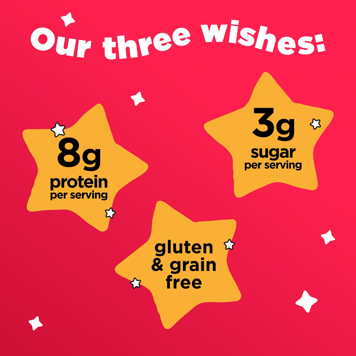 Three Wishes Grain-Free Protein Breakfast Cereal – 8g Protein, 3g Sugar, Gluten Free, Vegan, Non-GMO, Organic Cane Sugar & Cinnamon – Fruity, 6-Pack