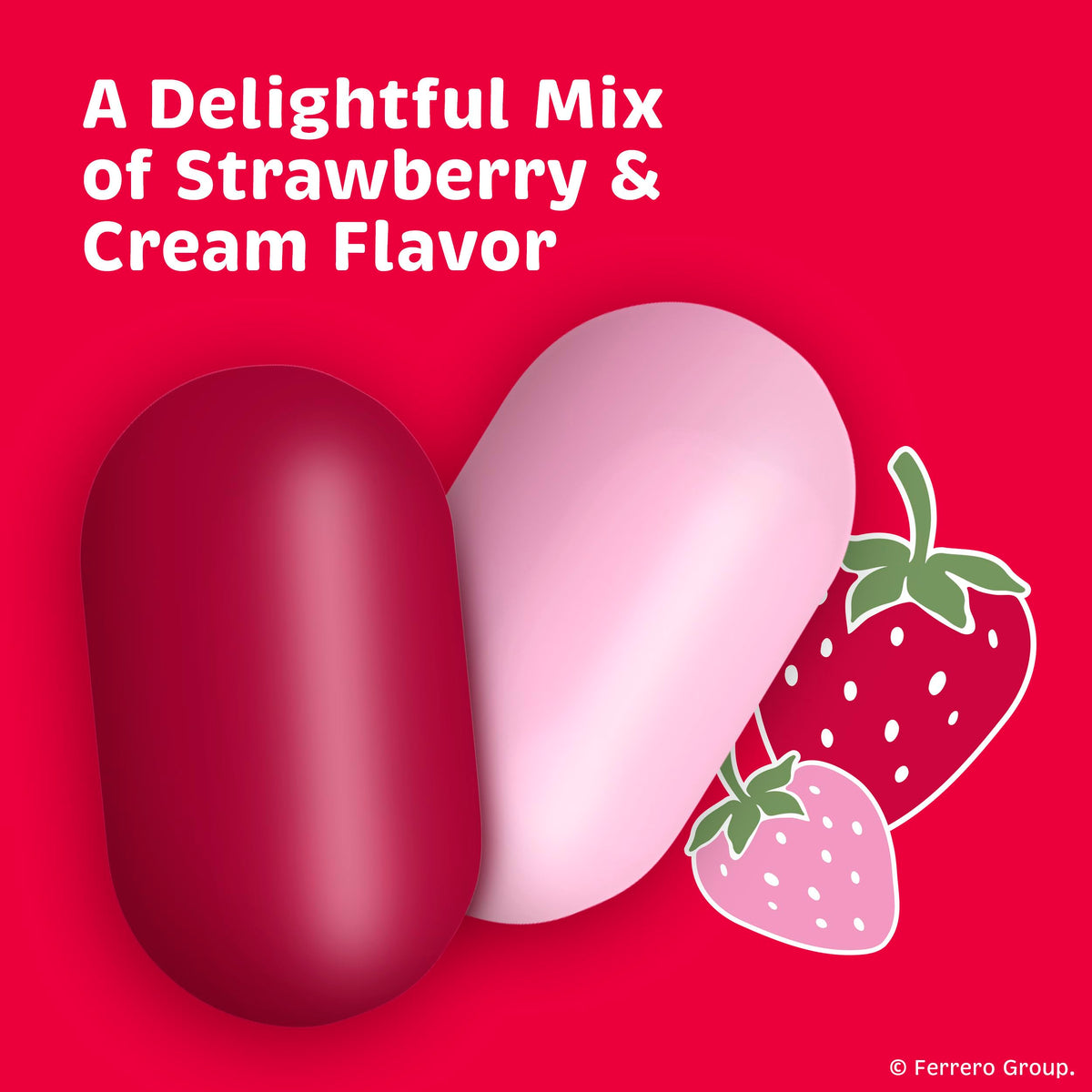 Tic Tac Strawberry & Cream Mints – 100 Mints, 12-Pack, On-the-Go
