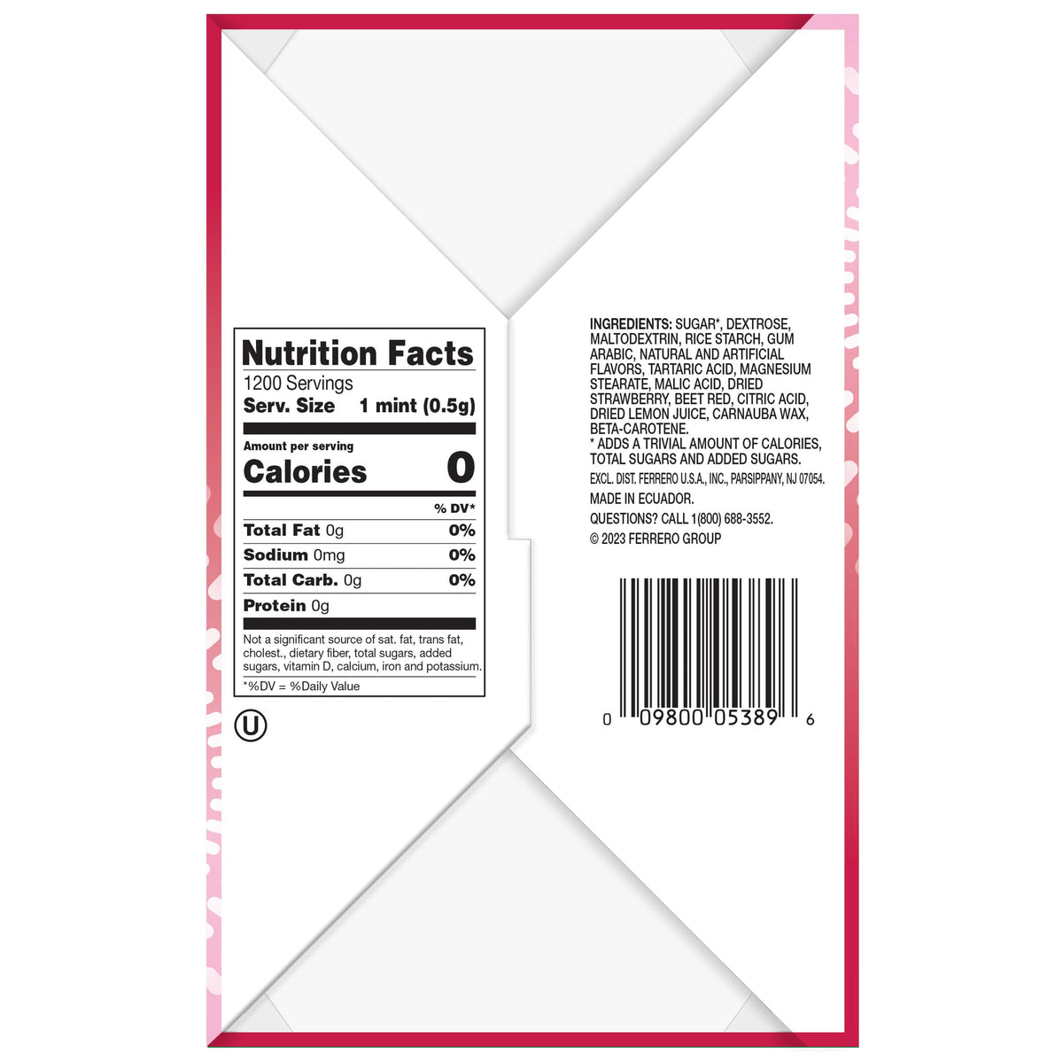 Tic Tac Strawberry & Cream Mints – 100 Mints, 12-Pack, On-the-Go