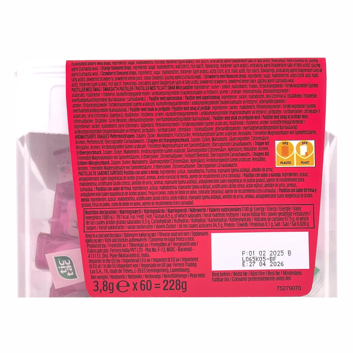 Tic Tac Travels Strawberry Edition Mini Packs Mix – 60 Assorted Mini Boxes