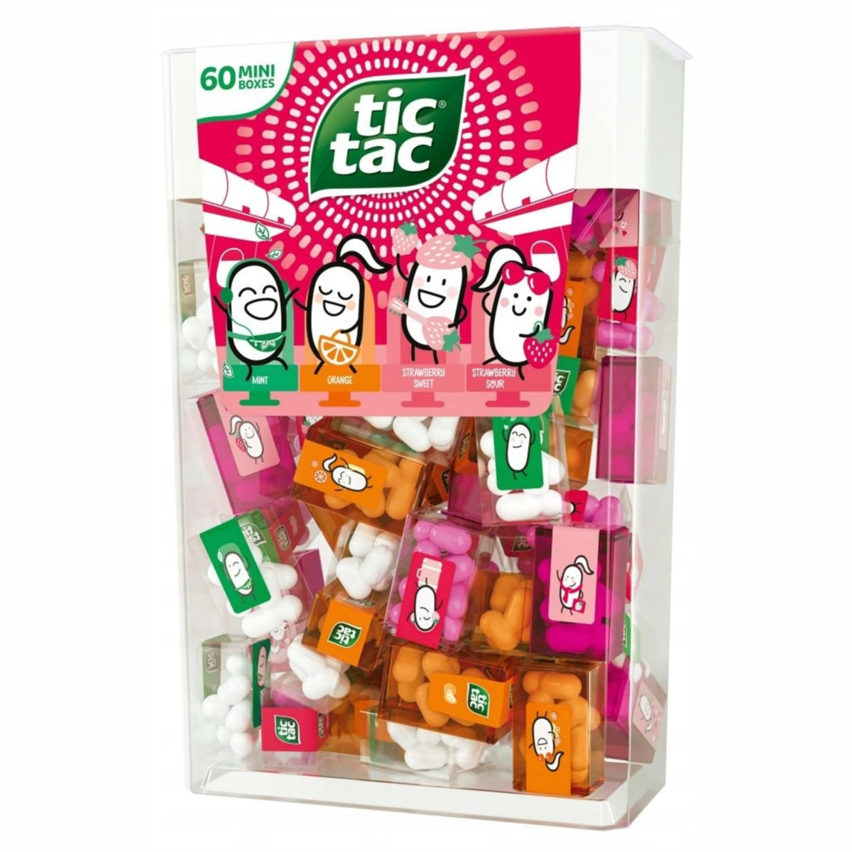 Tic Tac Travels Strawberry Edition Mini Packs Mix – 60 Assorted Mini Boxes
