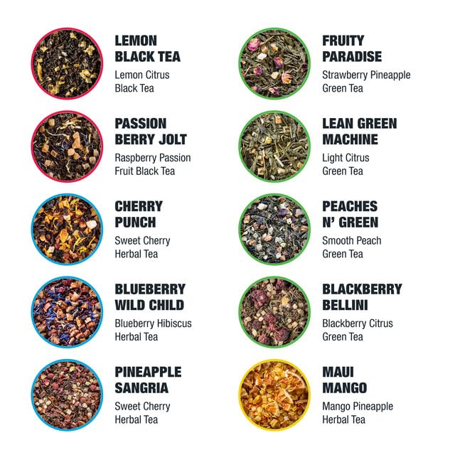 Tiesta Tea Cold Brew Variety Pack – 20-Pack Premium Loose Leaf Blends