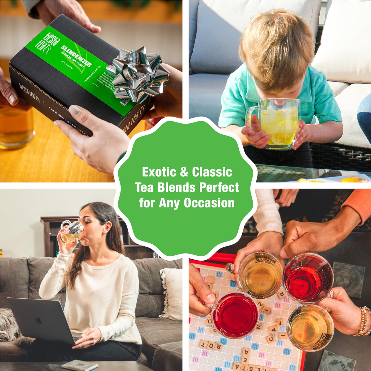 Tiesta Tea - 7 Green Teas Dry Flight Sampler | Mother's Day Loose Leaf Gift Set | Medium Caffeine
