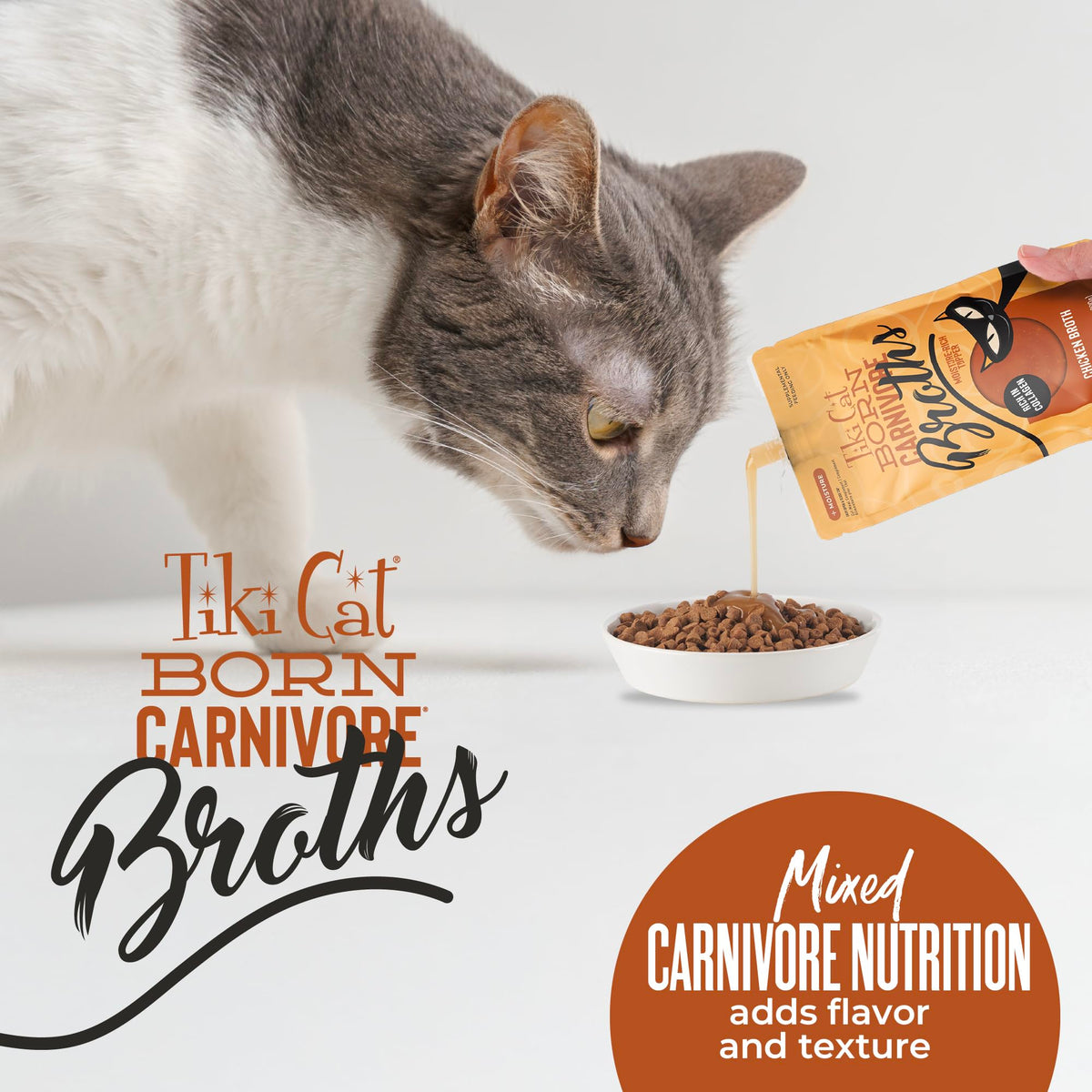 Tiki Cat Born Carnivore Broths Chicken Broth – 7 oz Spout Pouch (6 Count)