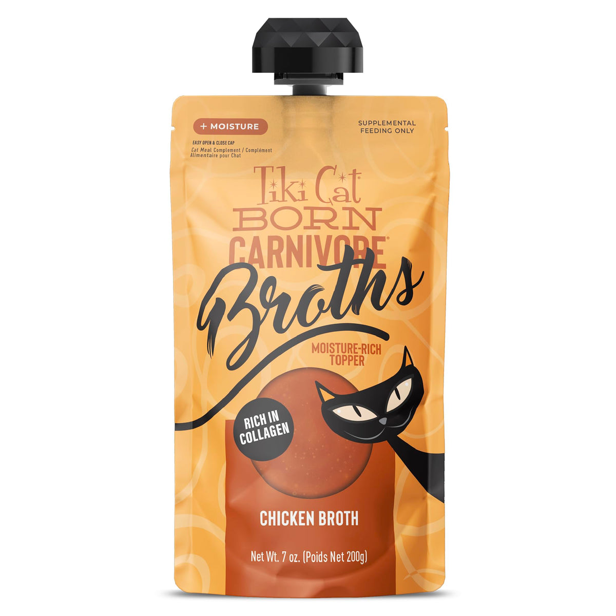 Tiki Cat Born Carnivore Broths Chicken Broth – 7 oz Spout Pouch (6 Count)