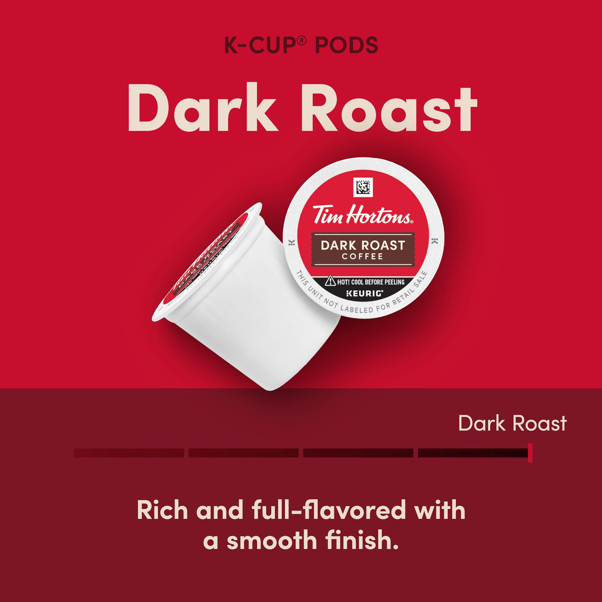 Tim Hortons Dark Roast KCUPs – 100% Arabica, 48ct | Keurig Compatible