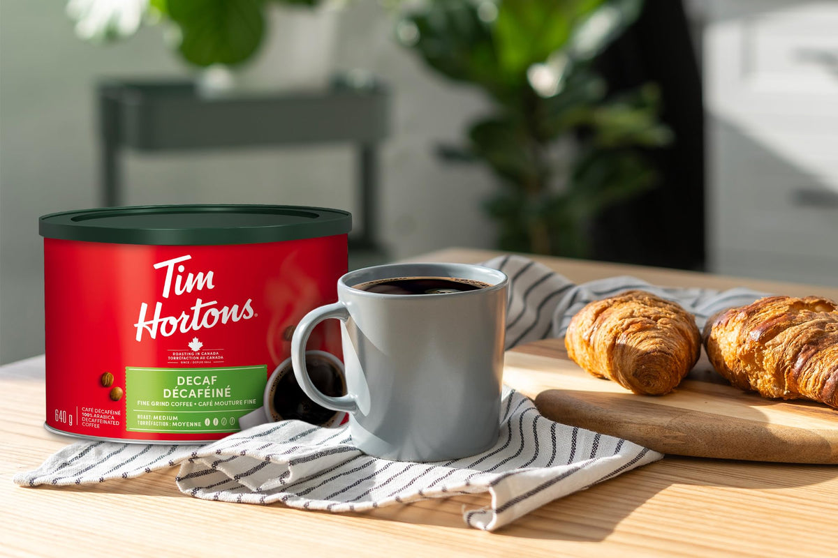 Tim Hortons Decaf Ground Coffee – 640g (Imported from Canada)